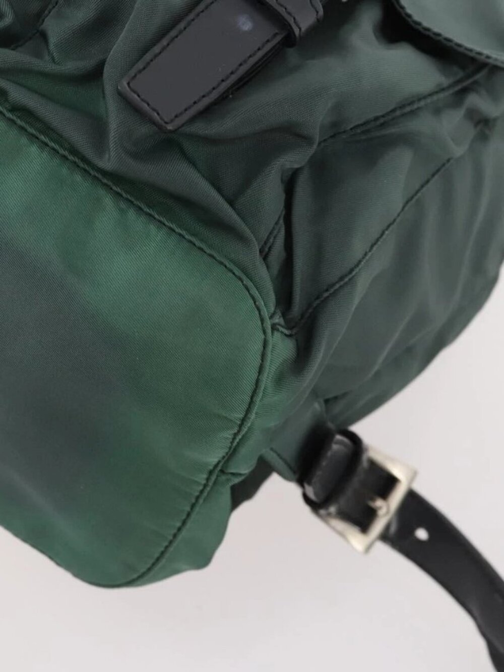 PRADA Backpack Nylon Green Silver Auth fm5140 - Picture 3 of 16